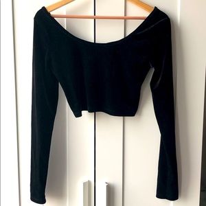 NWT, Velvet crop top
